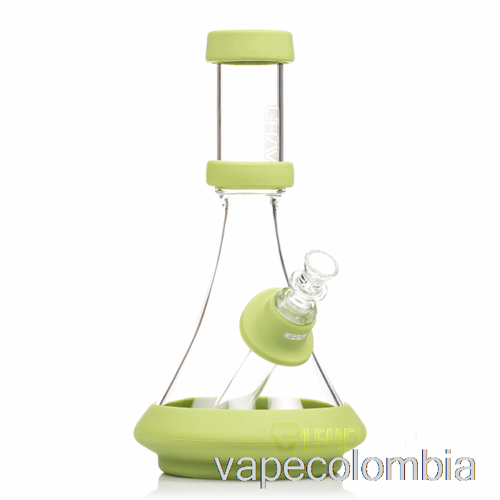 Vape Recargable Grav Deco Vaso De Silicona Transparente + Verde Aguacate